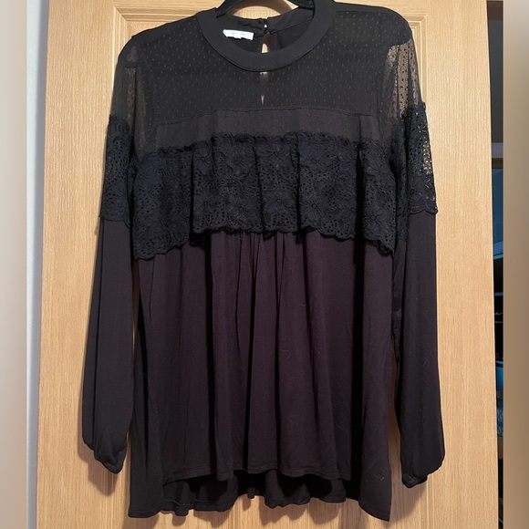 Maurice’s Black multi layer blouse - Picture 1 of 10